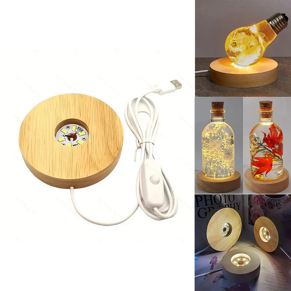 Cozy Glow Wooden Light Base